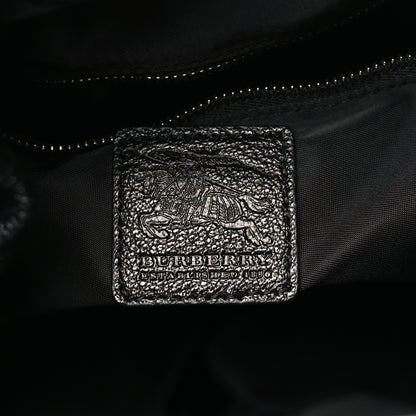 Burberry Nylon Tonal Check Drawstring Tote Black 6 of 8