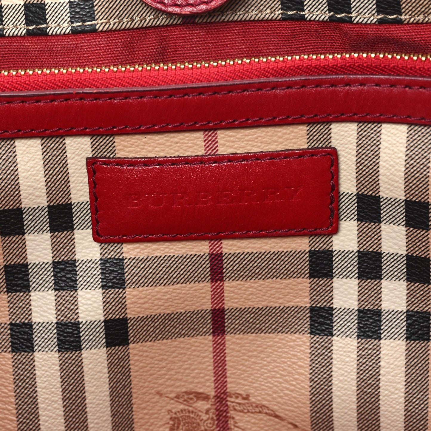 Haymarket Check Small Canterbury Tote Military Red