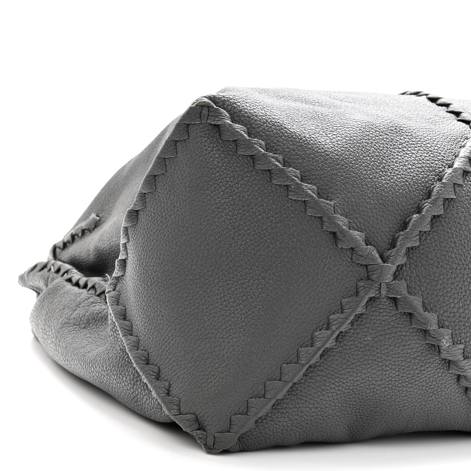 Bottega Veneta Washed Cervo Deerskin Shoulder Bag New Light Grey 7 of 9
