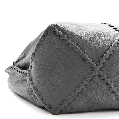 Bottega Veneta Washed Cervo Deerskin Shoulder Bag New Light Grey 7 of 9