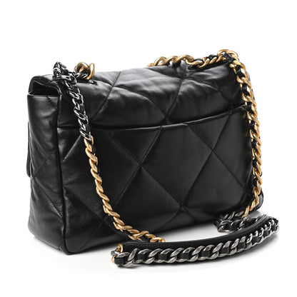Chanel Lambskin Quilted Large Chanel 19 Flap Black 3 of 11