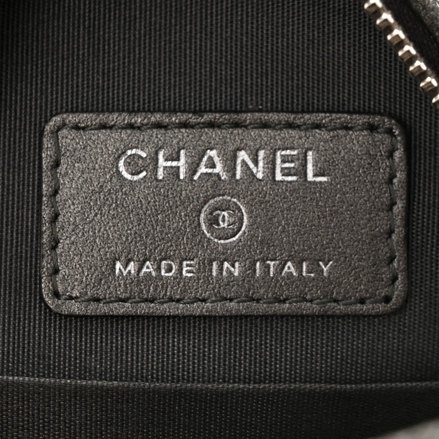 Chanel Metallic Caviar Quilted Round Filigree Crossbody Dark Silver 6 of 13