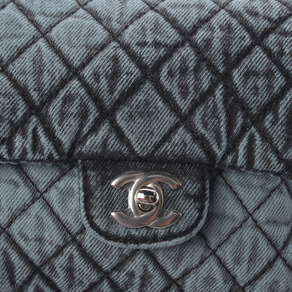 Chanel Washed Denim Quilted Small Denimpression Flap Blue Black 10 of 10