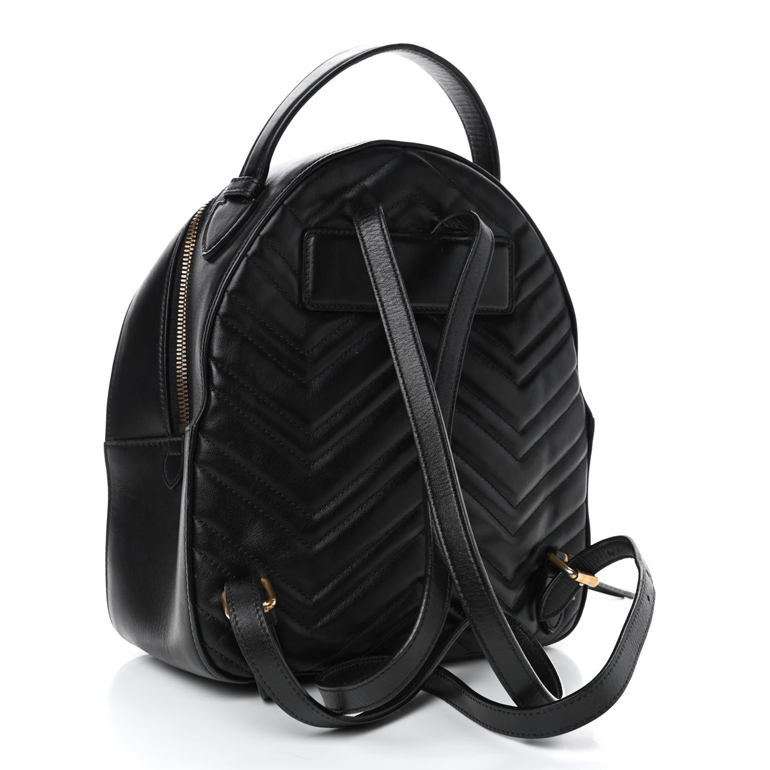 Gucci Calfskin Matelasse GG Marmont Dome Backpack Black 2 of 4