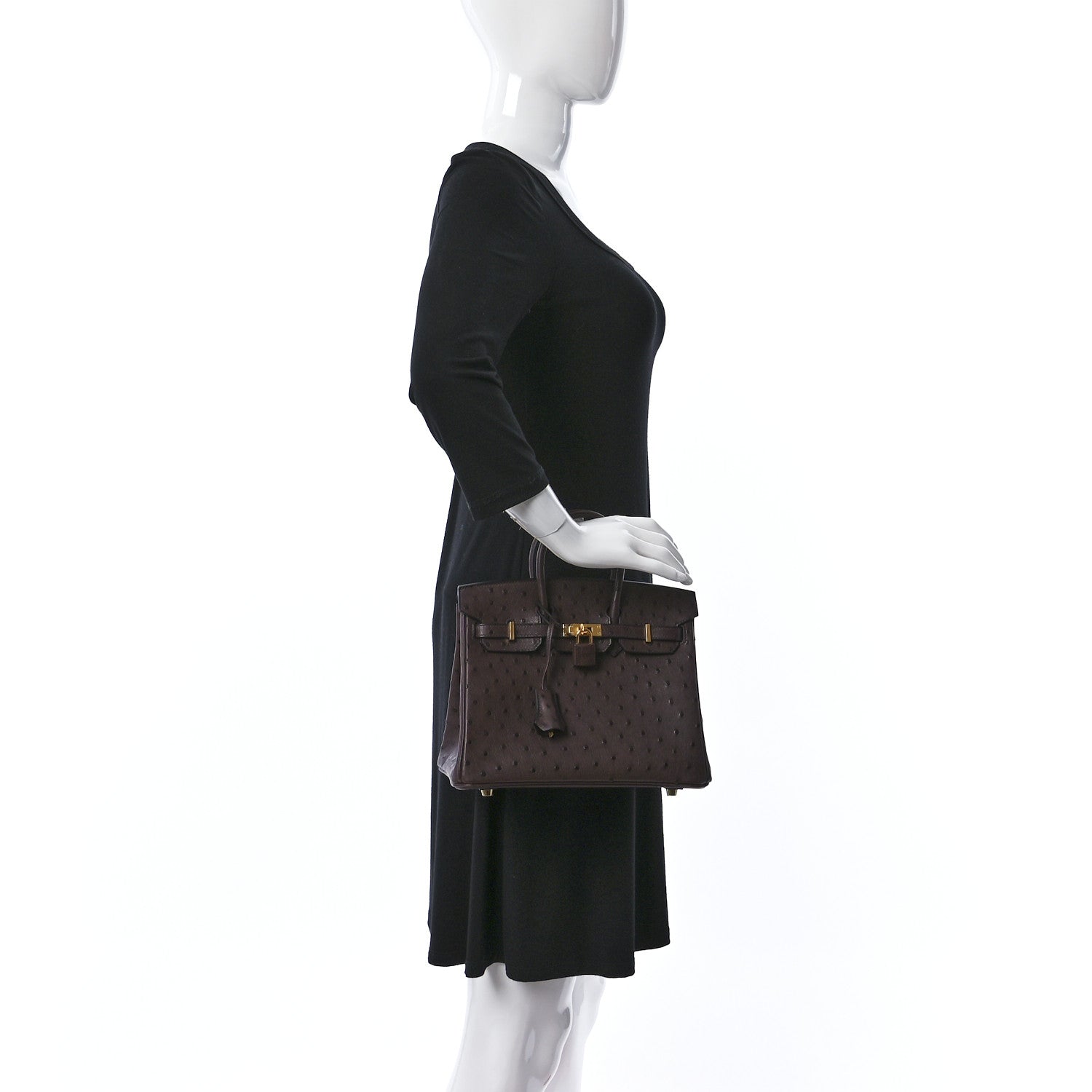 Hermes Ostrich Birkin 25 Rouge Sellier 2 of 10