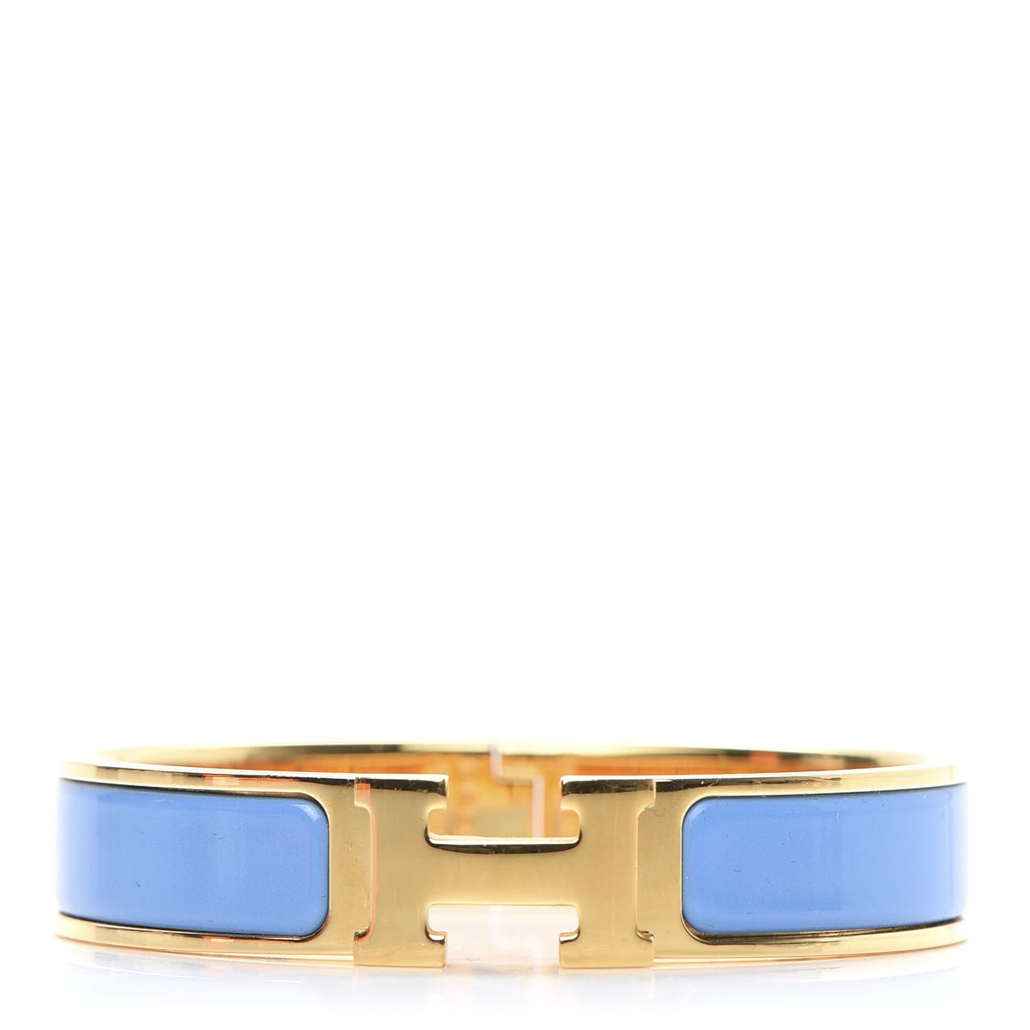 Enamel Narrow Clic Clac H Bracelet PM Bleu Transat