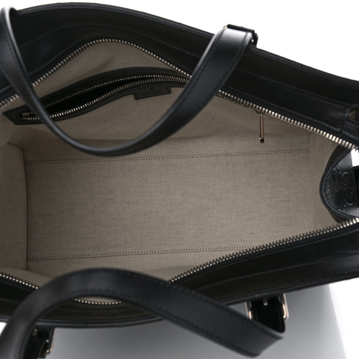 Calfskin GG Tennis Embossed Tote Bag Black