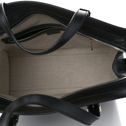 Gucci Calfskin GG Tennis Embossed Tote Bag Black 5 of 10