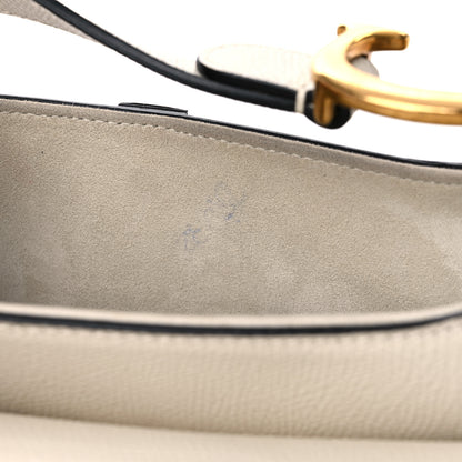Christian Dior Grained Calfskin Saddle Bag White 14 of 18