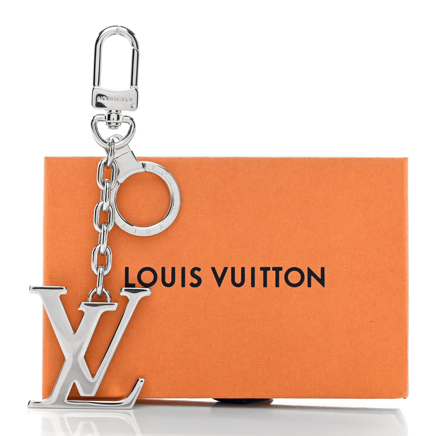 Louis Vuitton LV Facettes Bag Charm Key Holder Silver 5 of 5