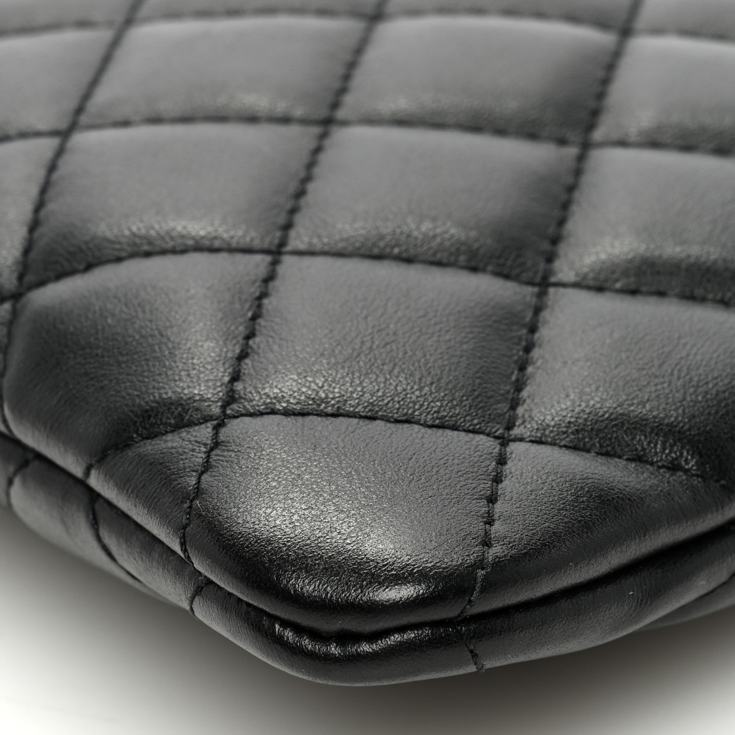 Lambskin Quilted Crossbody Bag Black