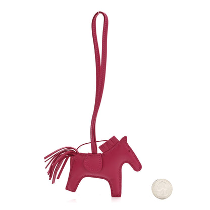 Hermes Milo Lambskin Grigri Rodeo Horse Bag Charm PM Rose Mexico 2 of 4