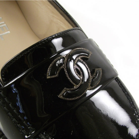 Patent Leather Loafers Black