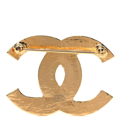 Chanel Gripoix Poured Glass Along The Nile CC Brooch Black Gold 3 of 4