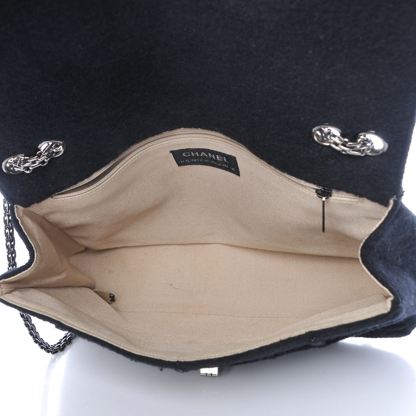 Wool Patchwork Mademoiselle Jumbo Flap Black