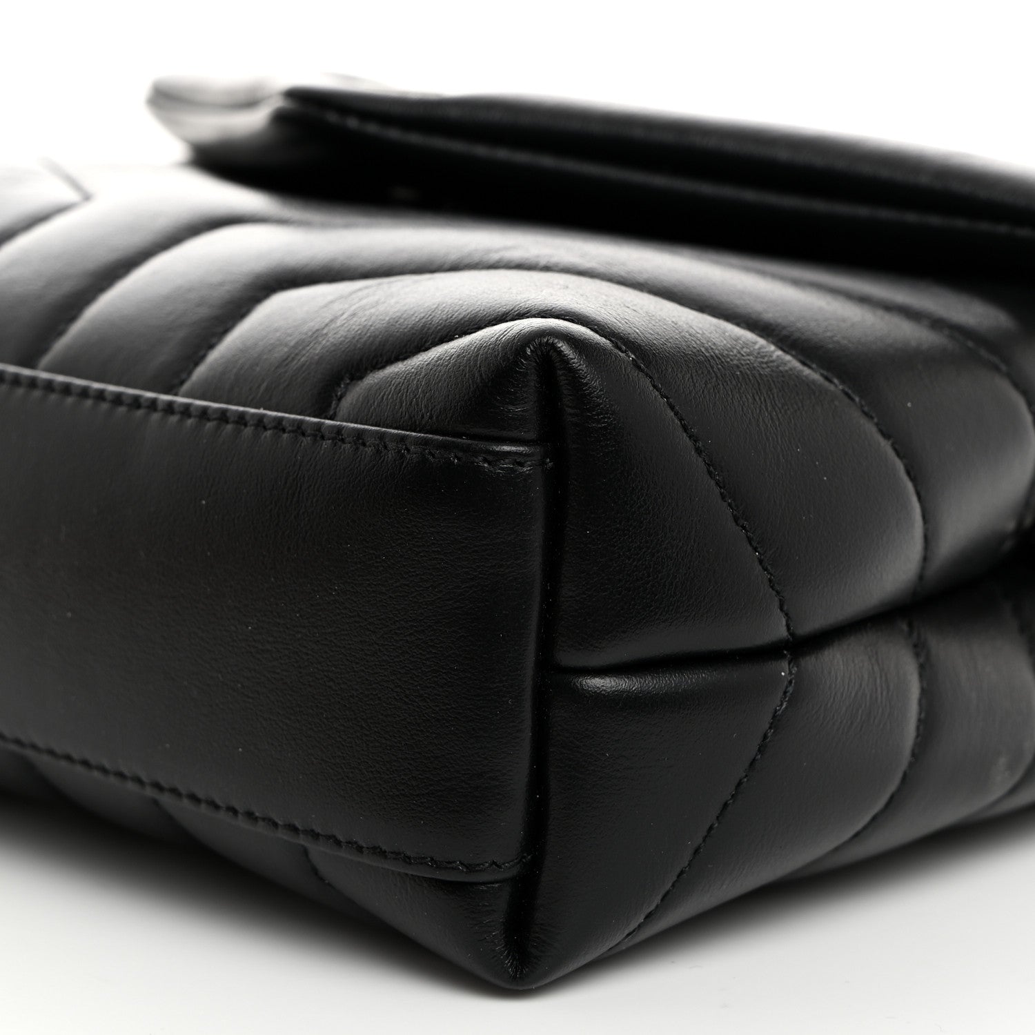 Saint Laurent Calfskin Y Quilted Monogram Toy Loulou Crossbody Bag Black 11 of 11
