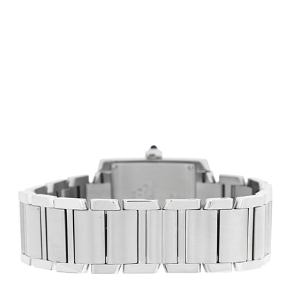 Cartier Stainless Steel Diamond Bezel 25mm Tank Francaise Quartz Watch 3 of 4