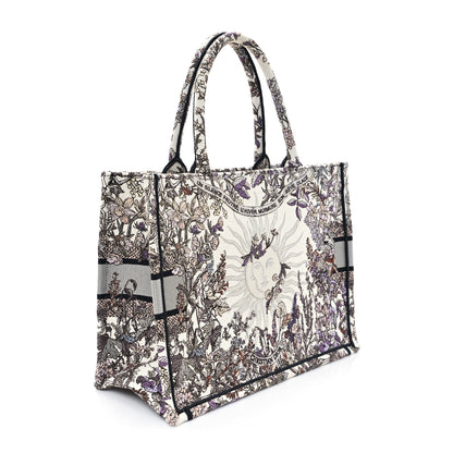 Christian Dior Canvas Embroidered Medium 4 Saisons Hiver Soleil Book Tote Multicolor 3 of 11