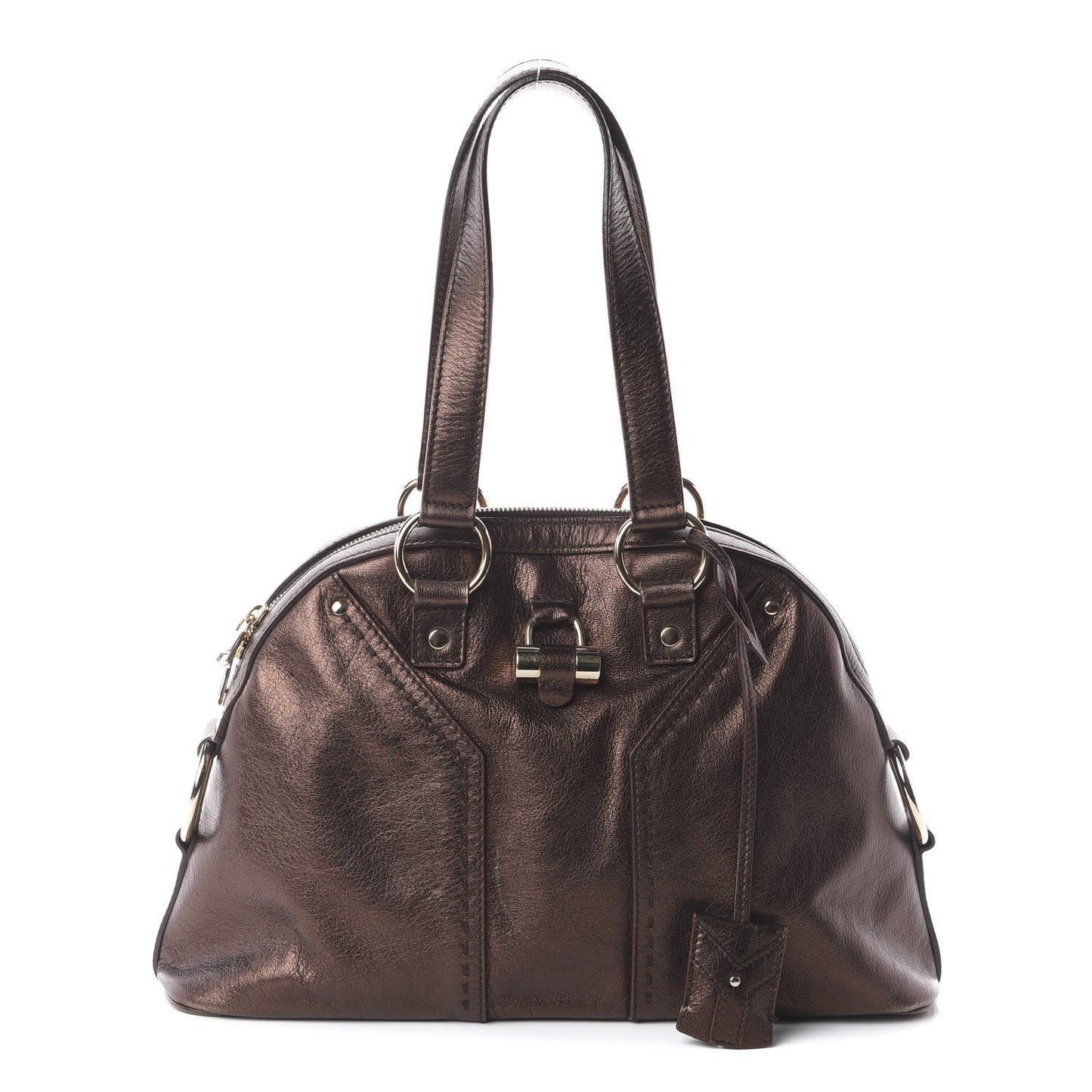 Metallic Calfskin Medium Muse Copper