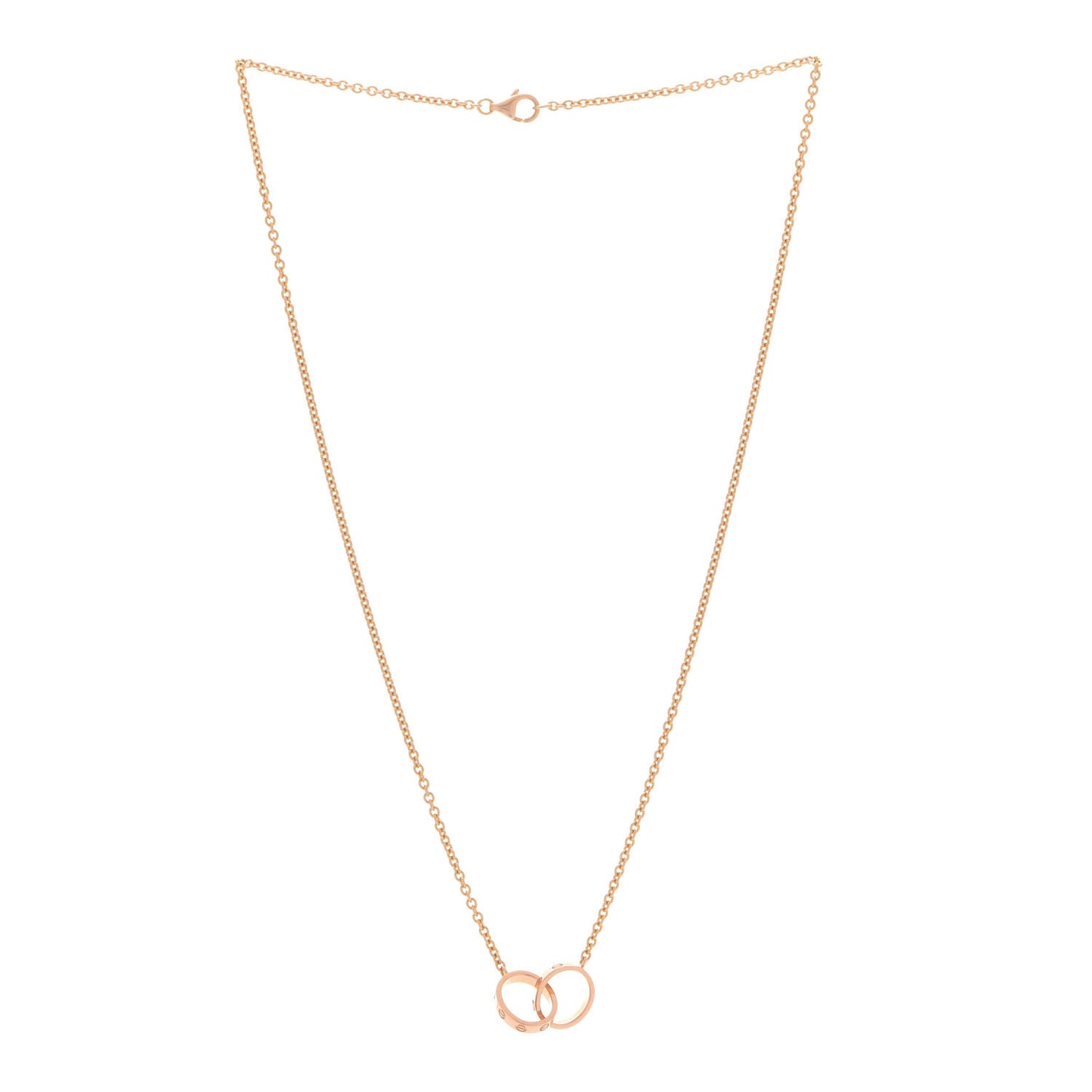 18K Pink Gold Interlocking LOVE Necklace
