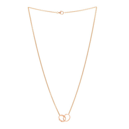 Cartier 18K Pink Gold Interlocking LOVE Necklace 3 of 7