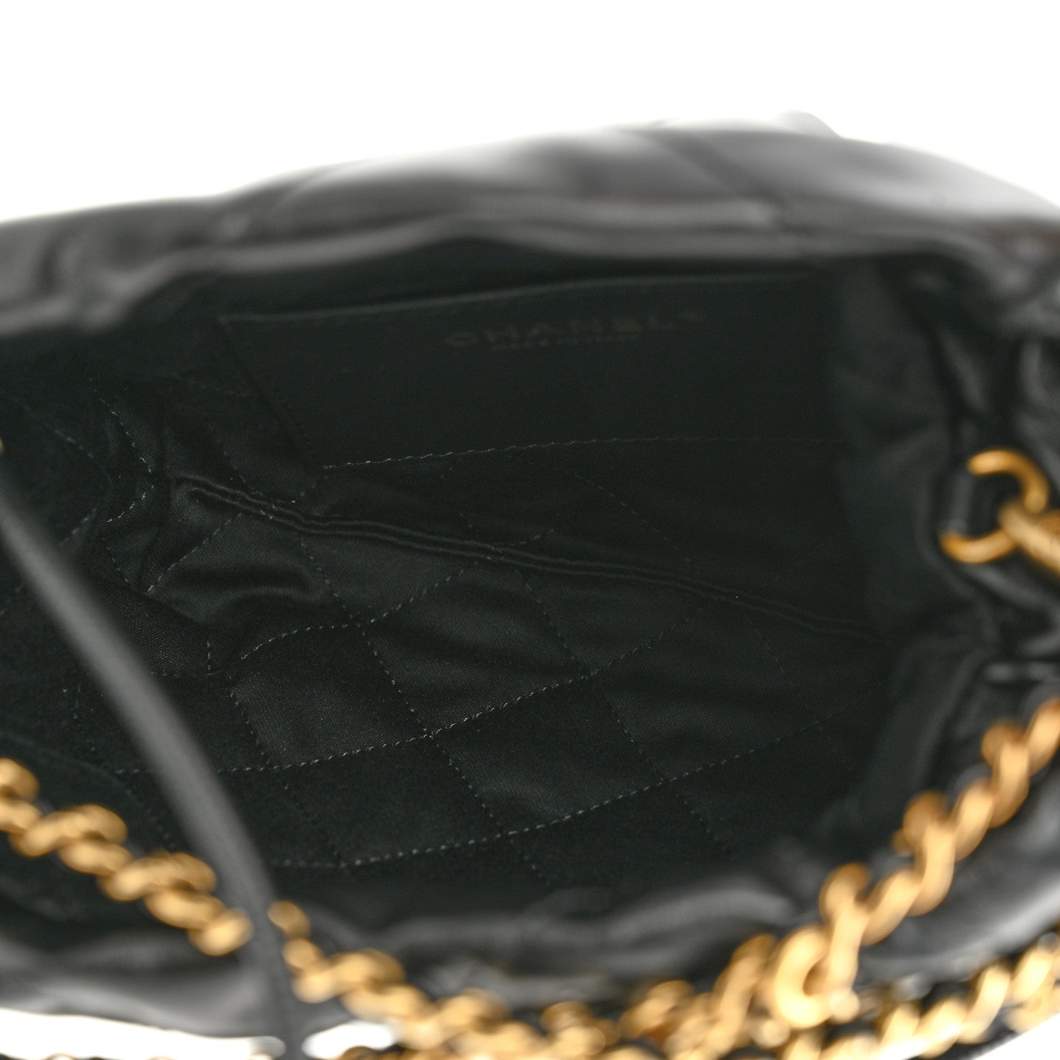 Chanel Shiny Calfskin Quilted Mini Chanel 22 Black 5 of 10