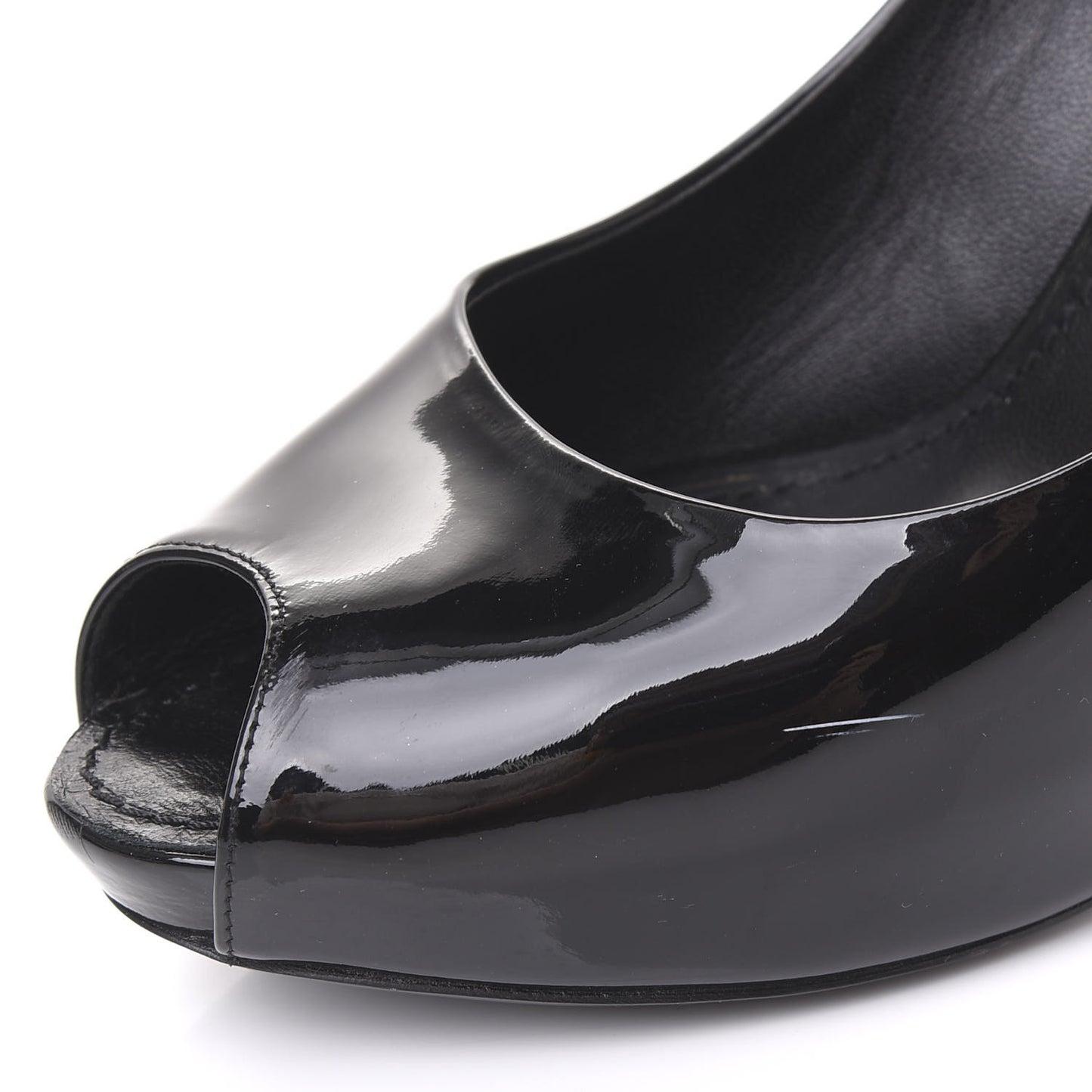 Patent Oh Really Peep Toe Pumps 36.5 Black