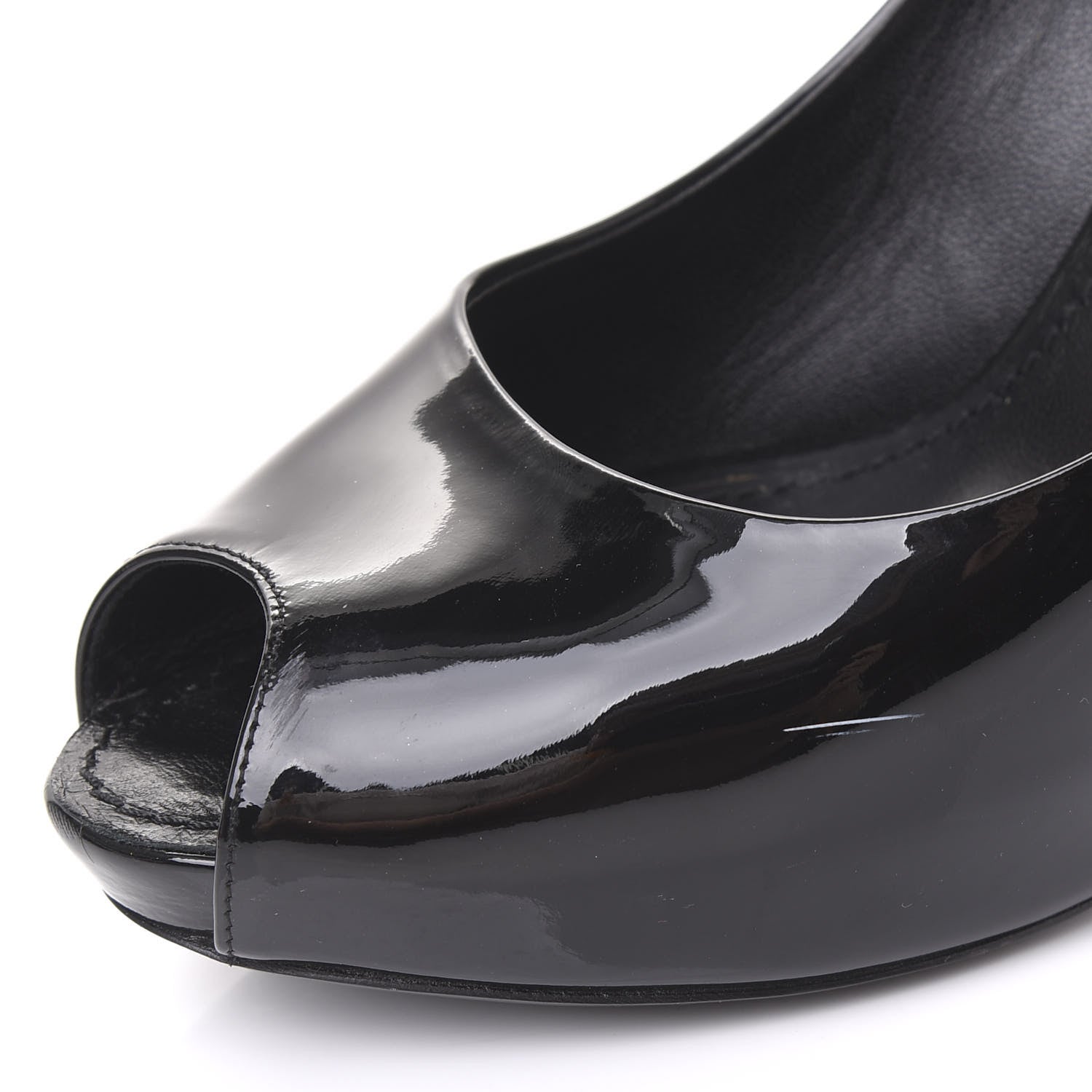 Louis Vuitton Patent Oh Really Peep Toe Pumps 36.5 Black 9 of 9