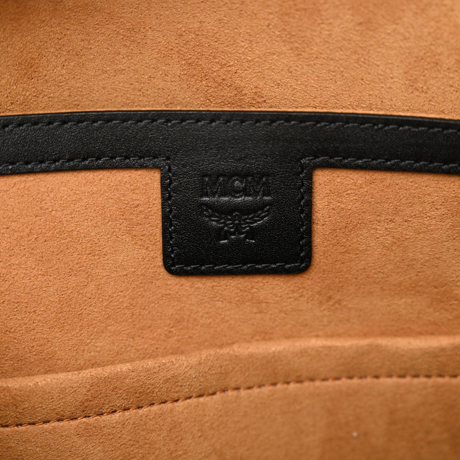 MCM Visetos Small Stark Backpack Cognac Black 6 of 10