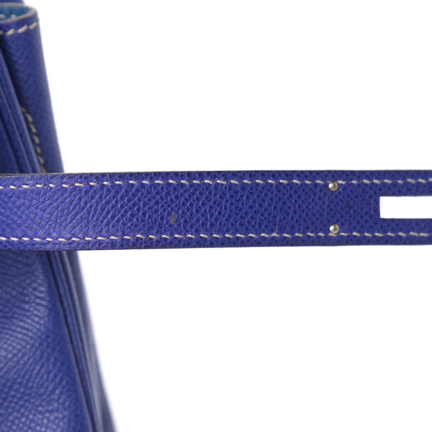 Hermes Epsom Candy Kelly Retourne 35 Bleu Electrique Mykonos 12 of 18