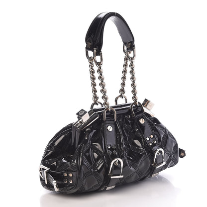 Versace Patent Quilted Satchel Black 3 of 8