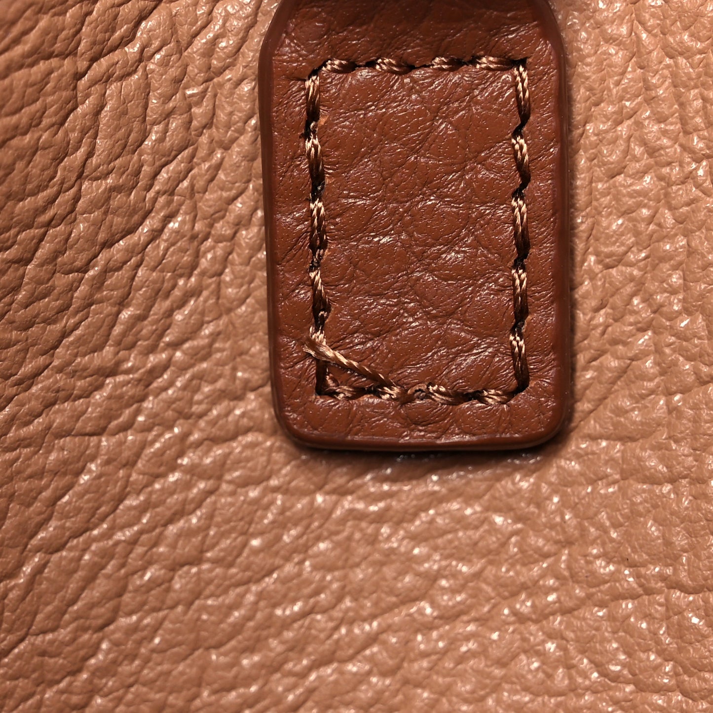 Grained Calfskin Small The Tote Bag Argan Oil