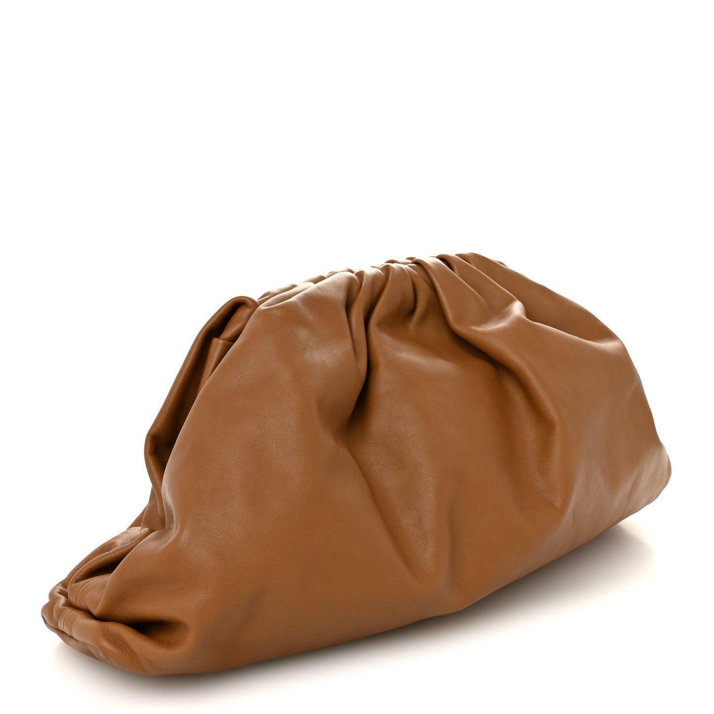 Smooth Butter Calf The Pouch Oversized Clutch Cammello