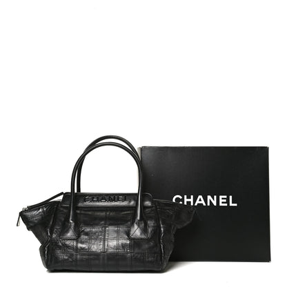 Chanel Lambskin Square Stitched Lax East West Tote Black 12 of 12