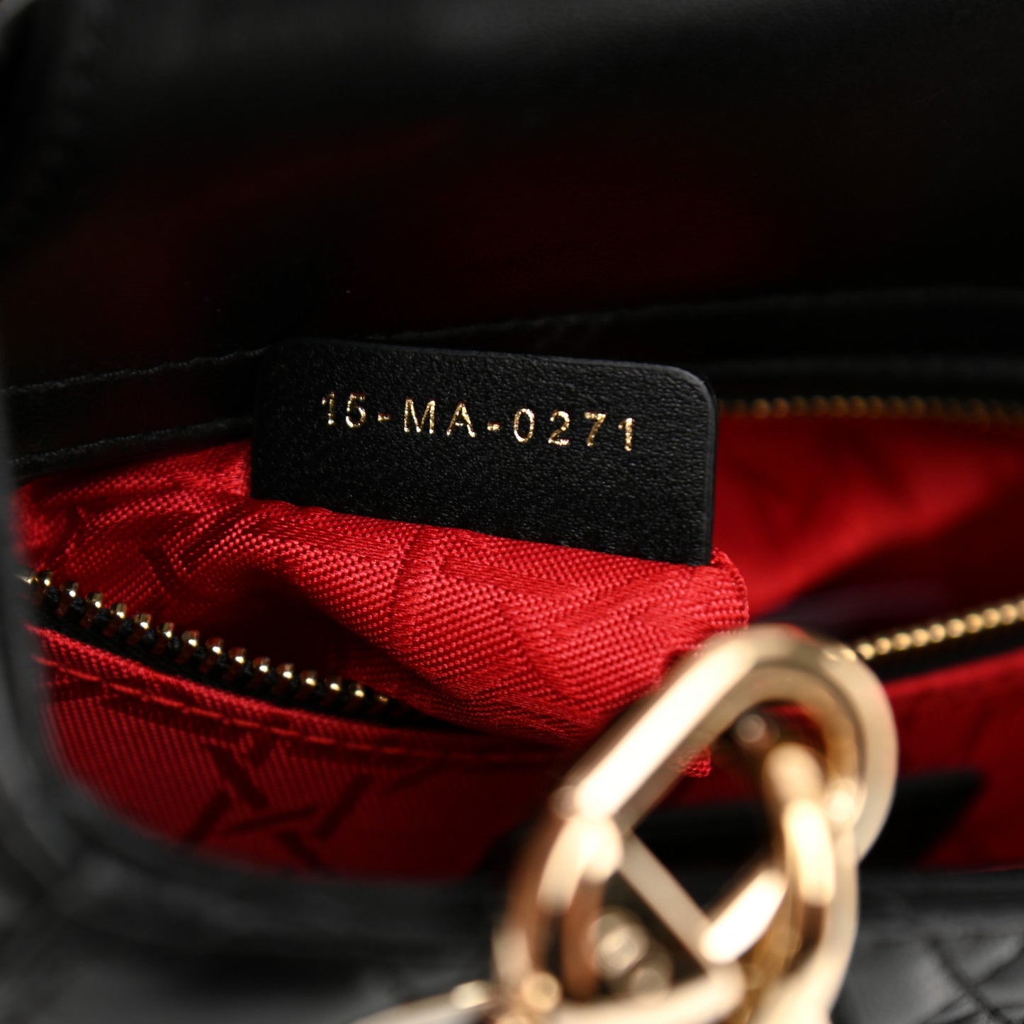 Lambskin Cannage Small My ABCDior Lady Dior Black