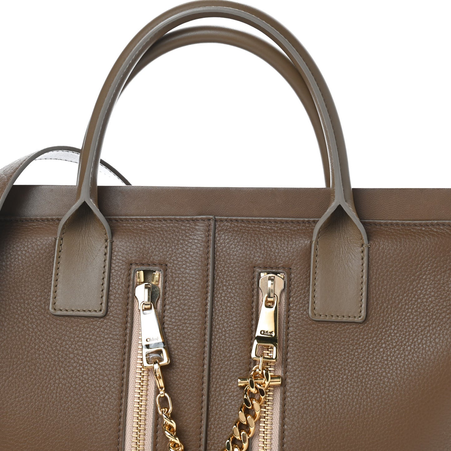 Grained Calfskin Small Cate Satchel Nut