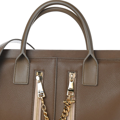 Chloe Grained Calfskin Small Cate Satchel Nut 8 of 10