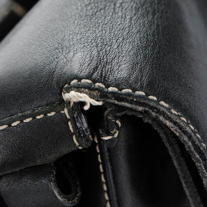 Prada Vitello Easy A Foldover Pushlock Satchel Black 14 of 19