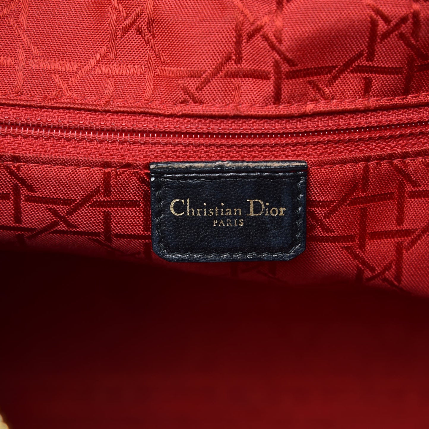 Lambskin Cannage Large Lady Dior Black
