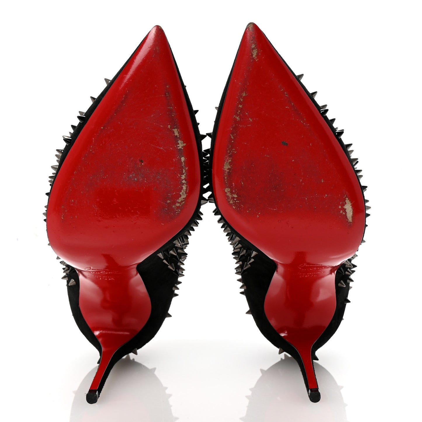 Veau Velours Studded Escarpic 100 Pumps 39.5 Black