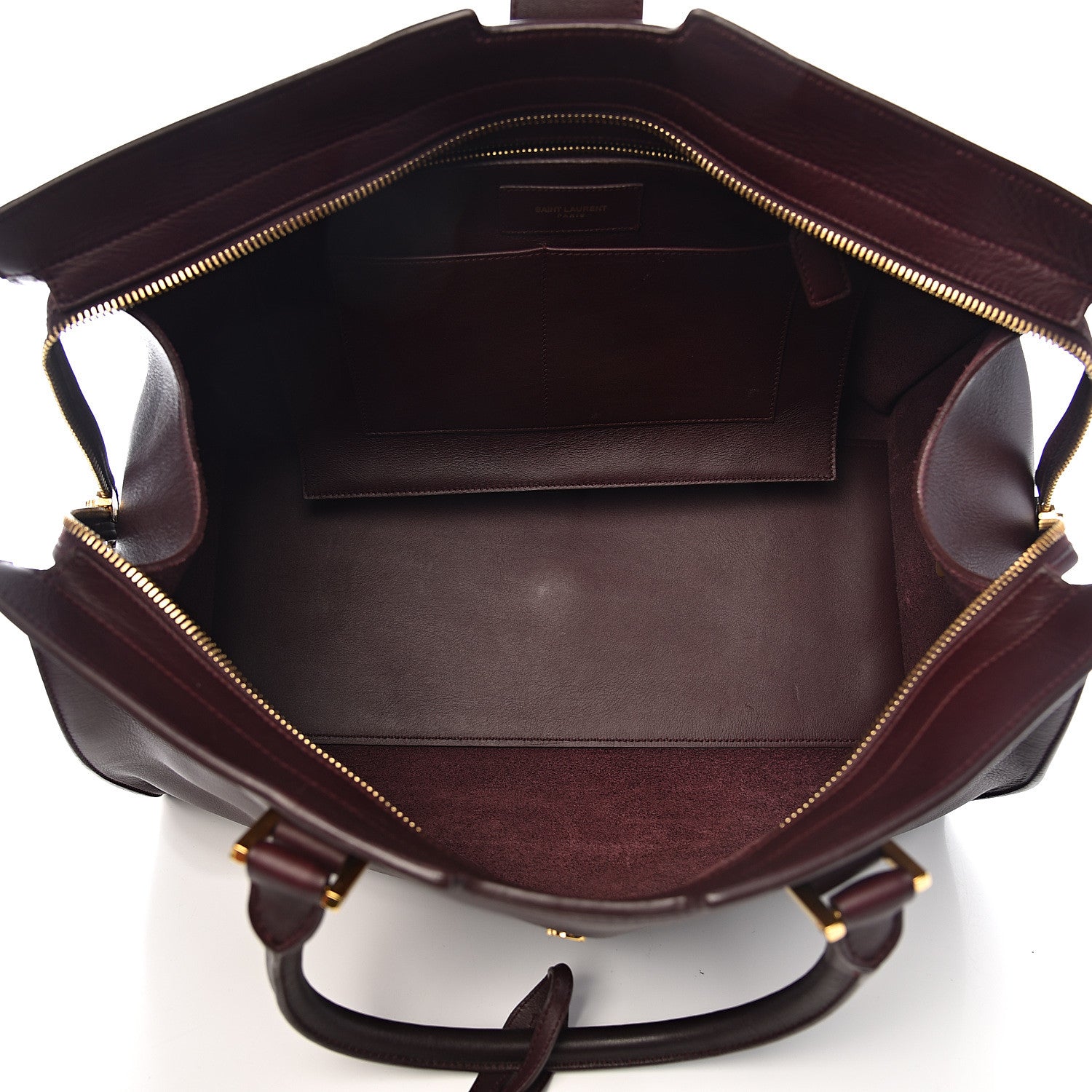 Saint Laurent Calfskin Medium Classic Y Cabas Bordeaux 4 of 12