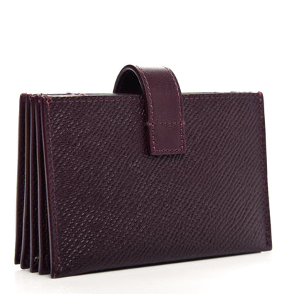 Celine Grained Shiny Calfskin Accordion Card Holder Burgundy 3 of 7