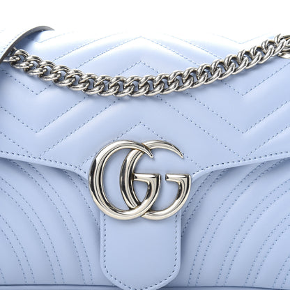 Gucci Calfskin Matelasse Small GG Marmont Shoulder Bag Porcelain Light Blue 11 of 11