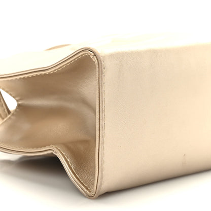 Telfar Metallic Vegan Leather Small Shopping Bag Gold 7 of 8