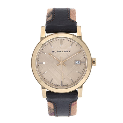 Burberry Stainless Steel Calfskin 38mm Quartz Watch Champagne BU9032 1 of 5