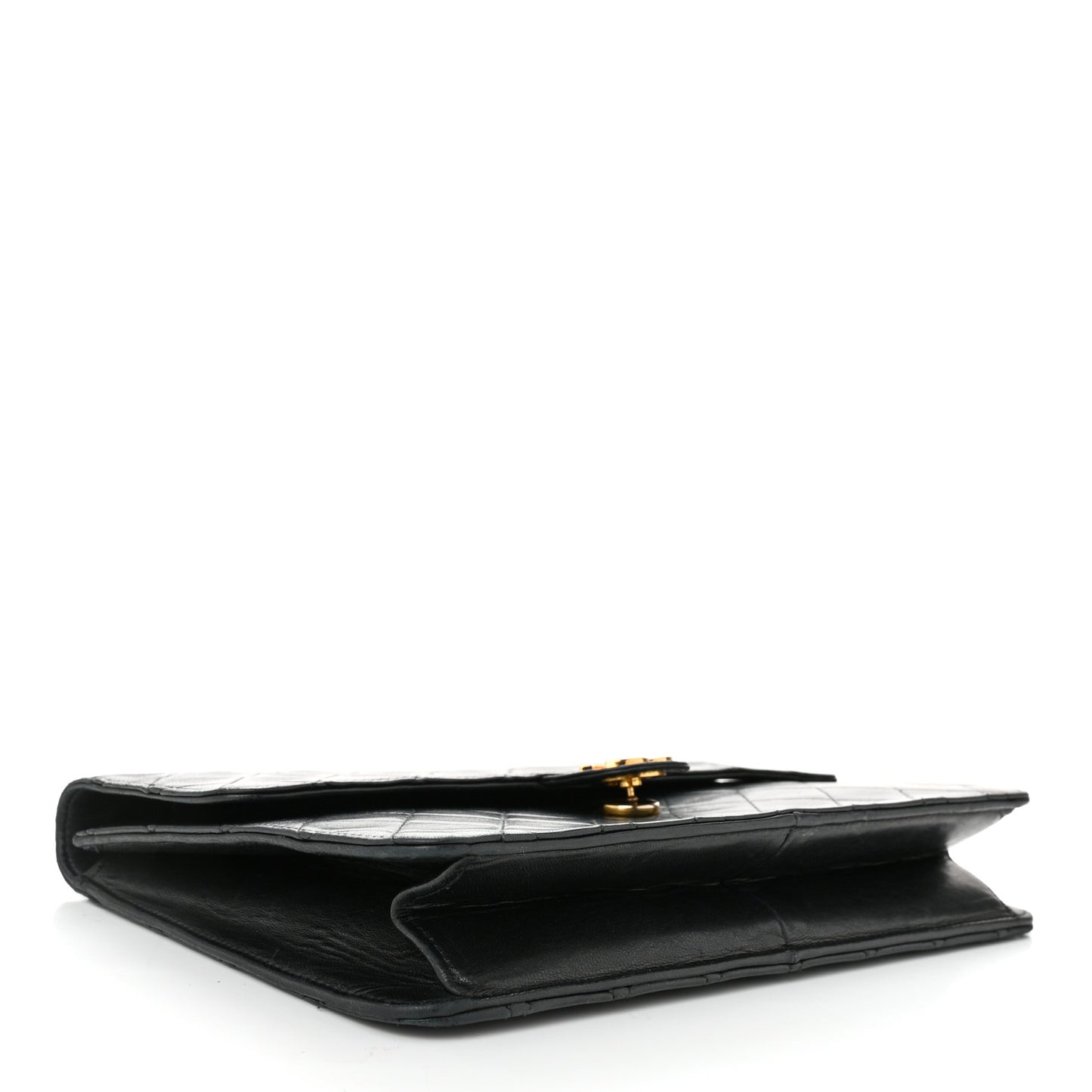Lambskin Quilted Medium Single Flap Black