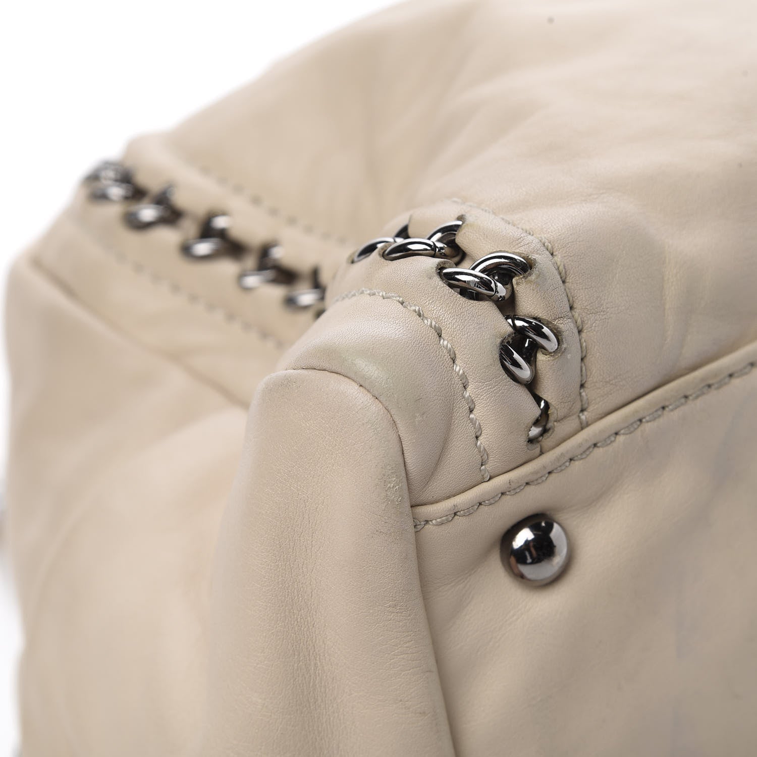 Chanel Smooth Calfskin Large Luxe Ligne Bowler Light Beige 12 of 16