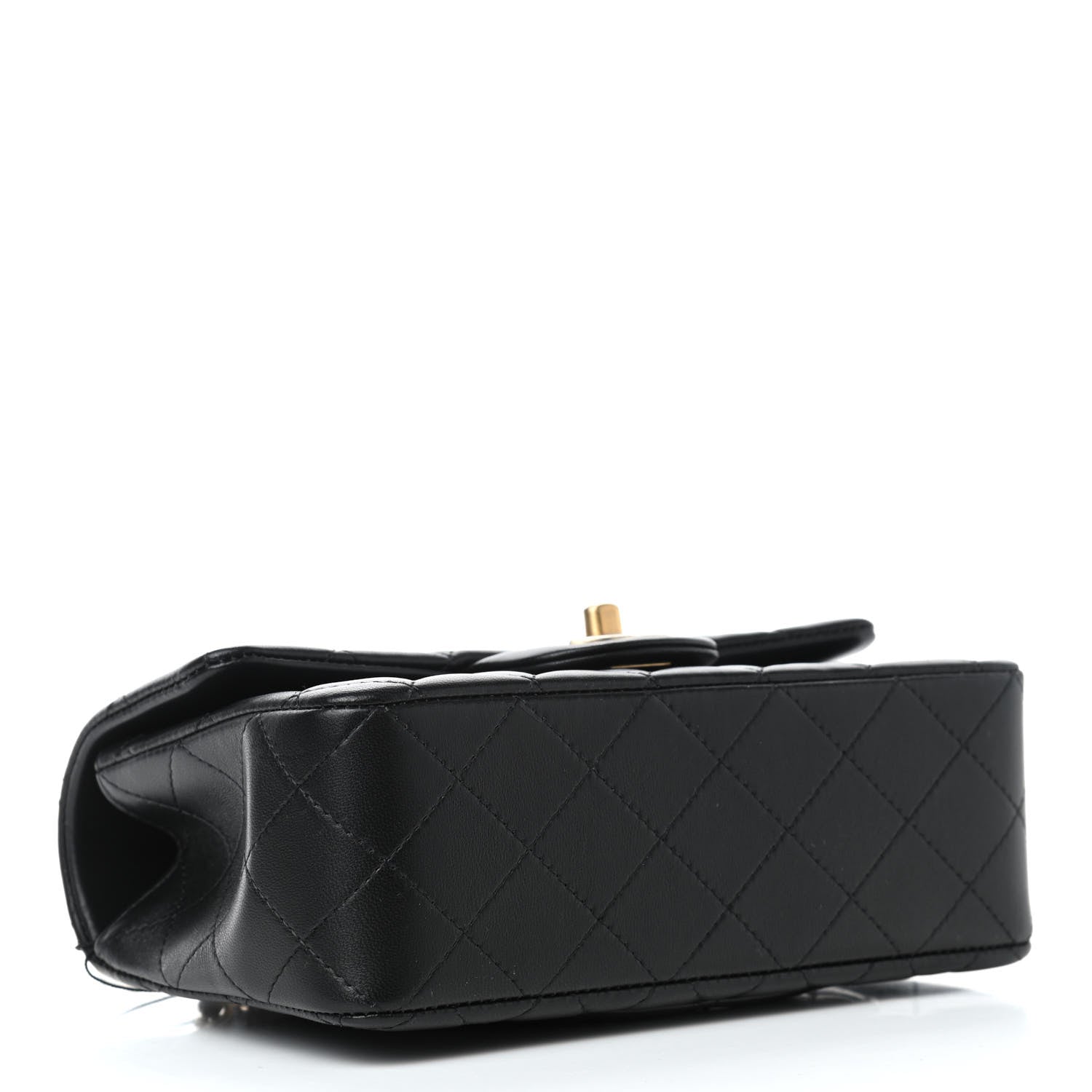 Chanel Lambskin Quilted Mini Top Handle Rectangular Flap Black 3 of 9
