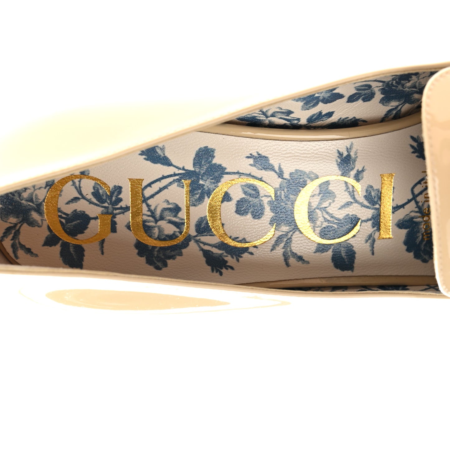 Vernice GG Victoire 55mm Loafer Pumps 38 Sand Storm