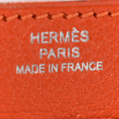 Hermes Chevre Mysore Kelly Longue Wallet Orange 6 of 10